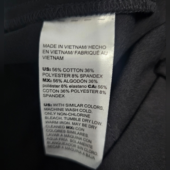 NWT Chico's Fly Front Seasonal Ankle Black Straight Leg Pant Sz 2T ( US 12T ) - Picture 5 of 5